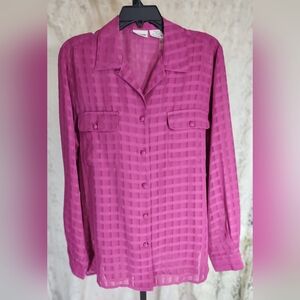 Liz Baker Blouse coordinated Cabernet tank  Set NWOT